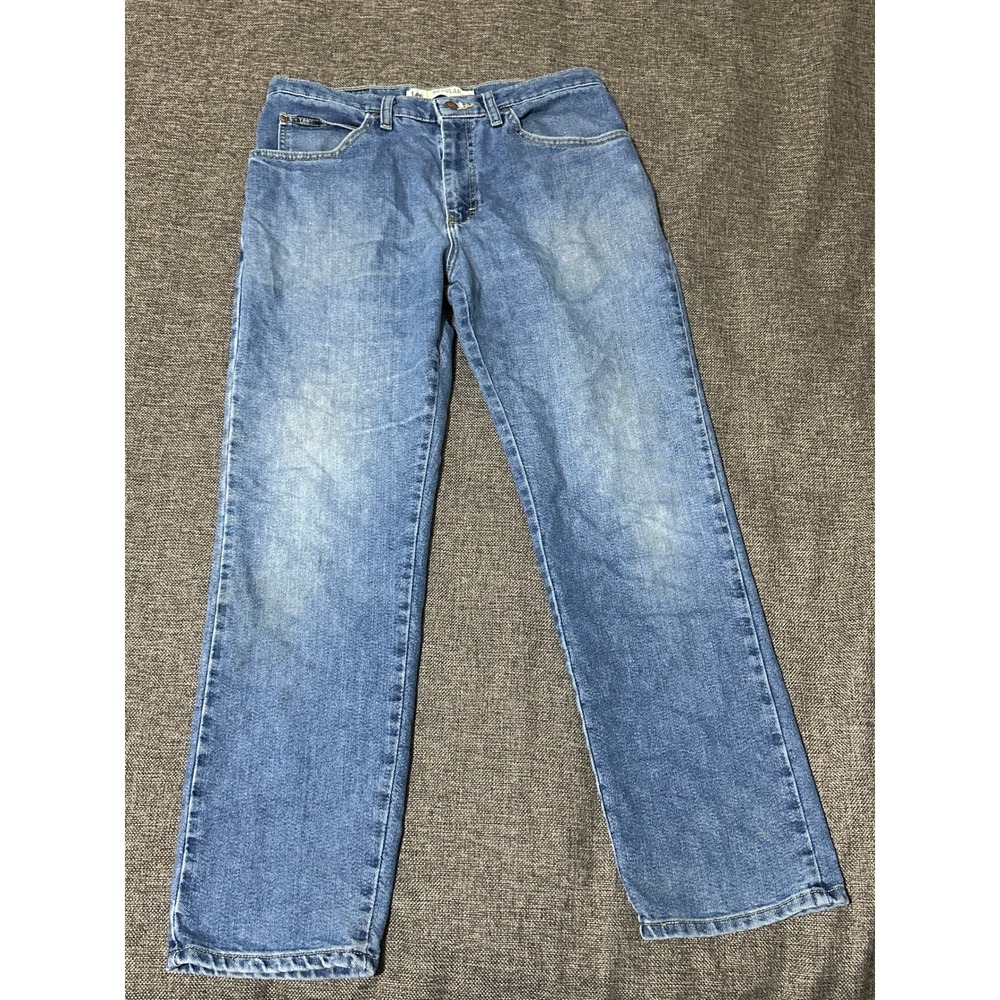Lee Men's 33x30 Jeans Regular Fit Straight Leg Blue Denim